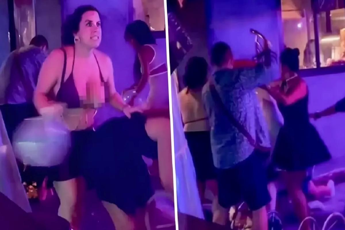 Turistler arasında çıkan bıçaklı kavgayı ayırmak isterken üstü açıldı