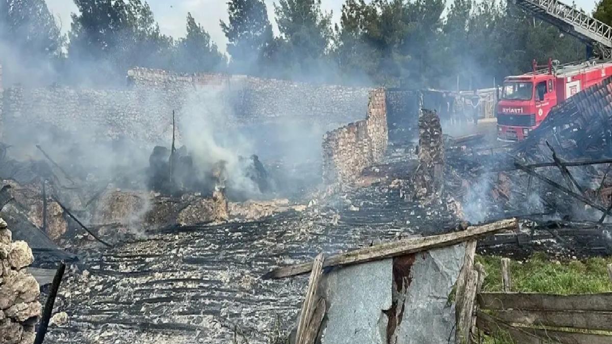 Ulubey’de Ahır Yangını: 54 Kuzu Telef Oldu