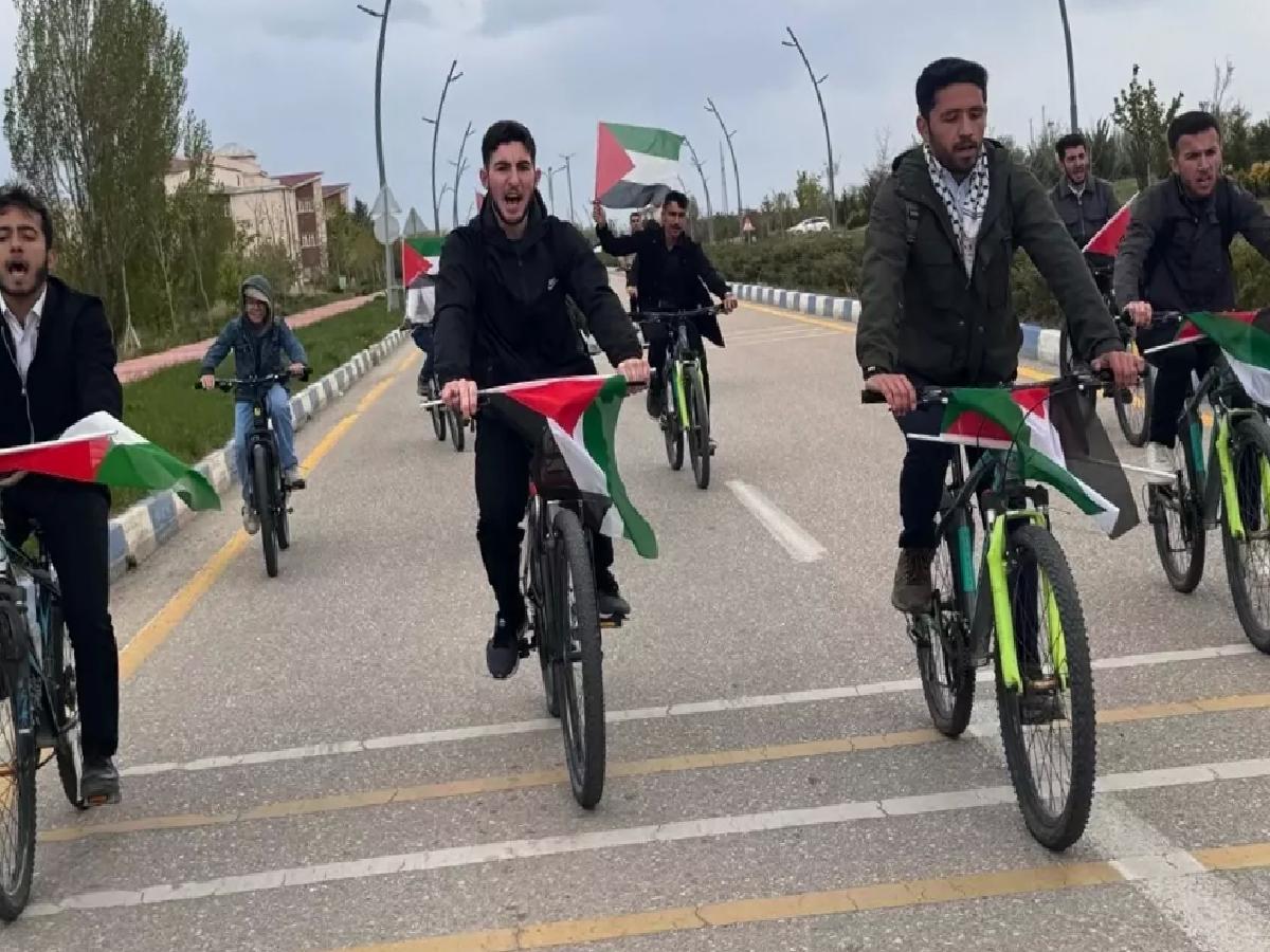 Van YYÜ’de Filistin İçin Bisiklet Turu