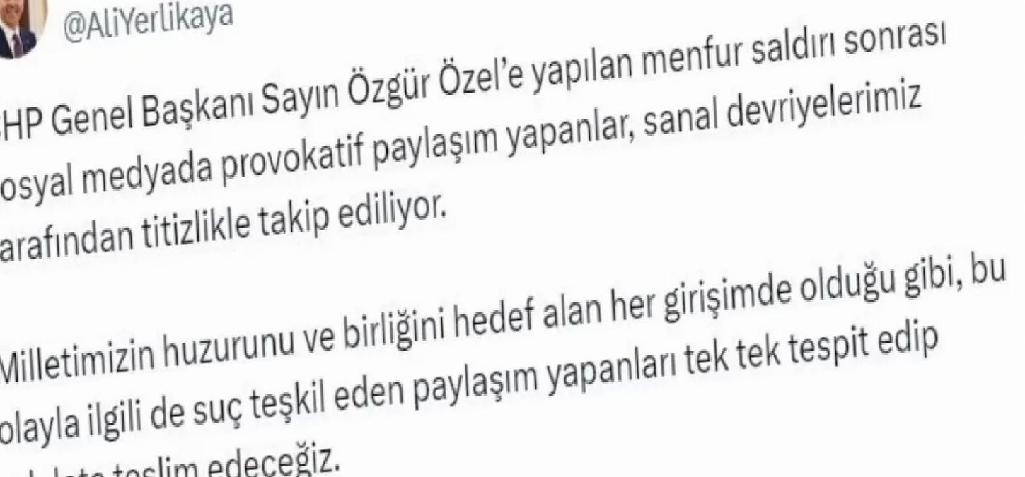 Yerlikaya: Provokatif Paylaşımlar Takip Ediliyor